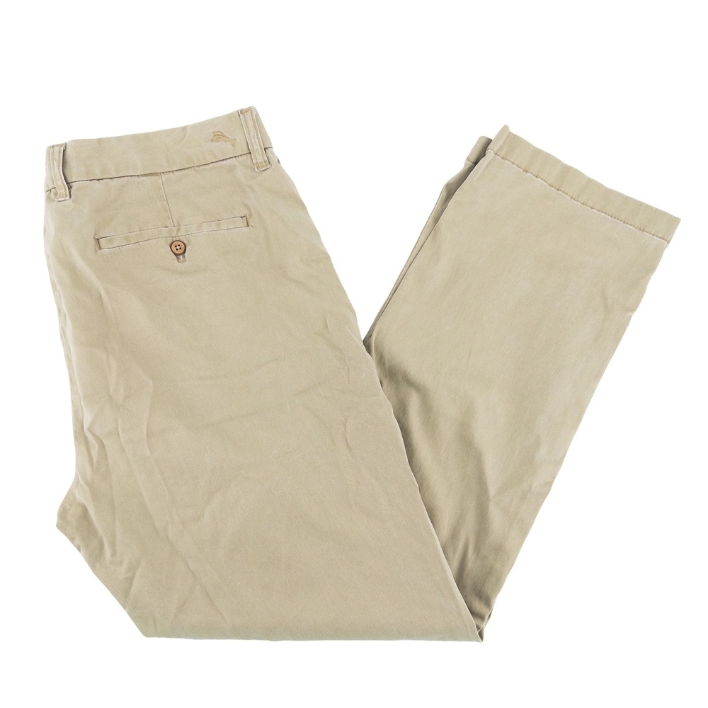 Tommy Bahama Mens 36x30 Boracay Stretch Pants Khaki Tan Chino Island Casual Golf